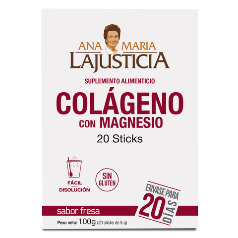 Colágeno con Magnesio (Sticks Sabor Fresa)