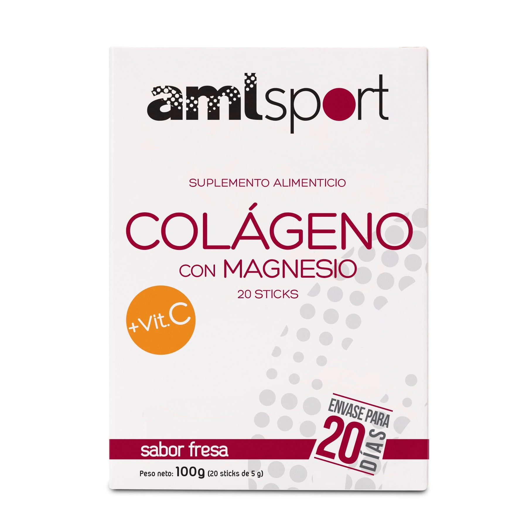 Colageno con Magnesio y Vit C (Sticks Sabor Fresa)