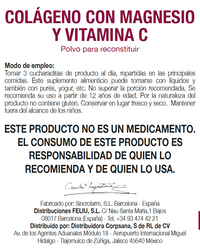 Colageno con Magnesio y Vit C (Polvo Sabor Fresa)