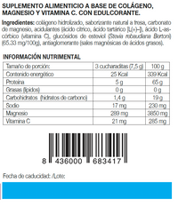 Colageno con Magnesio y Vit C (Polvo Sabor Fresa)